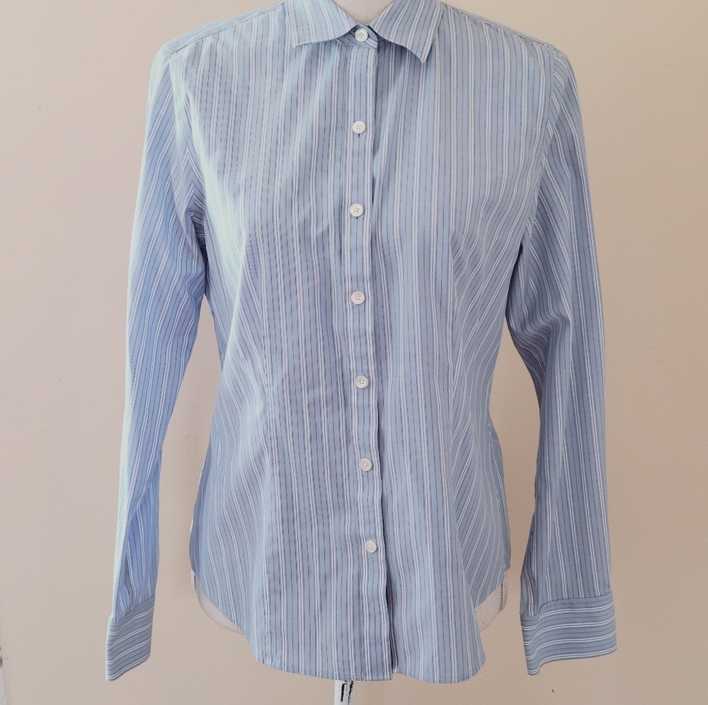 Talbots Striped Button Down Size 8 - image 1